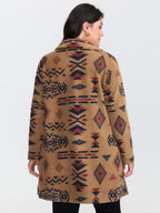 Boho Pattern Button-Down Jacket