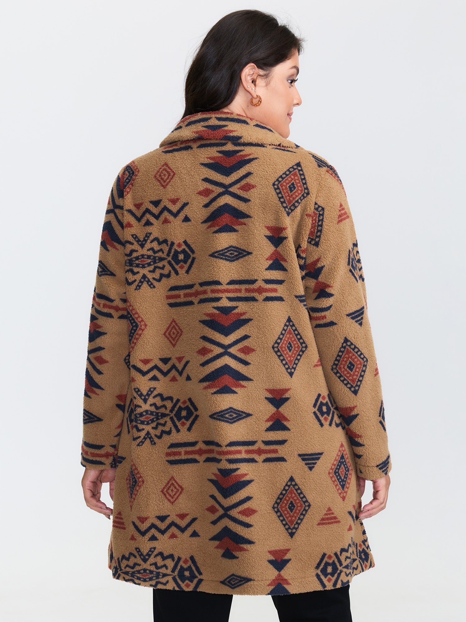 Boho Pattern Button-Down Jacket