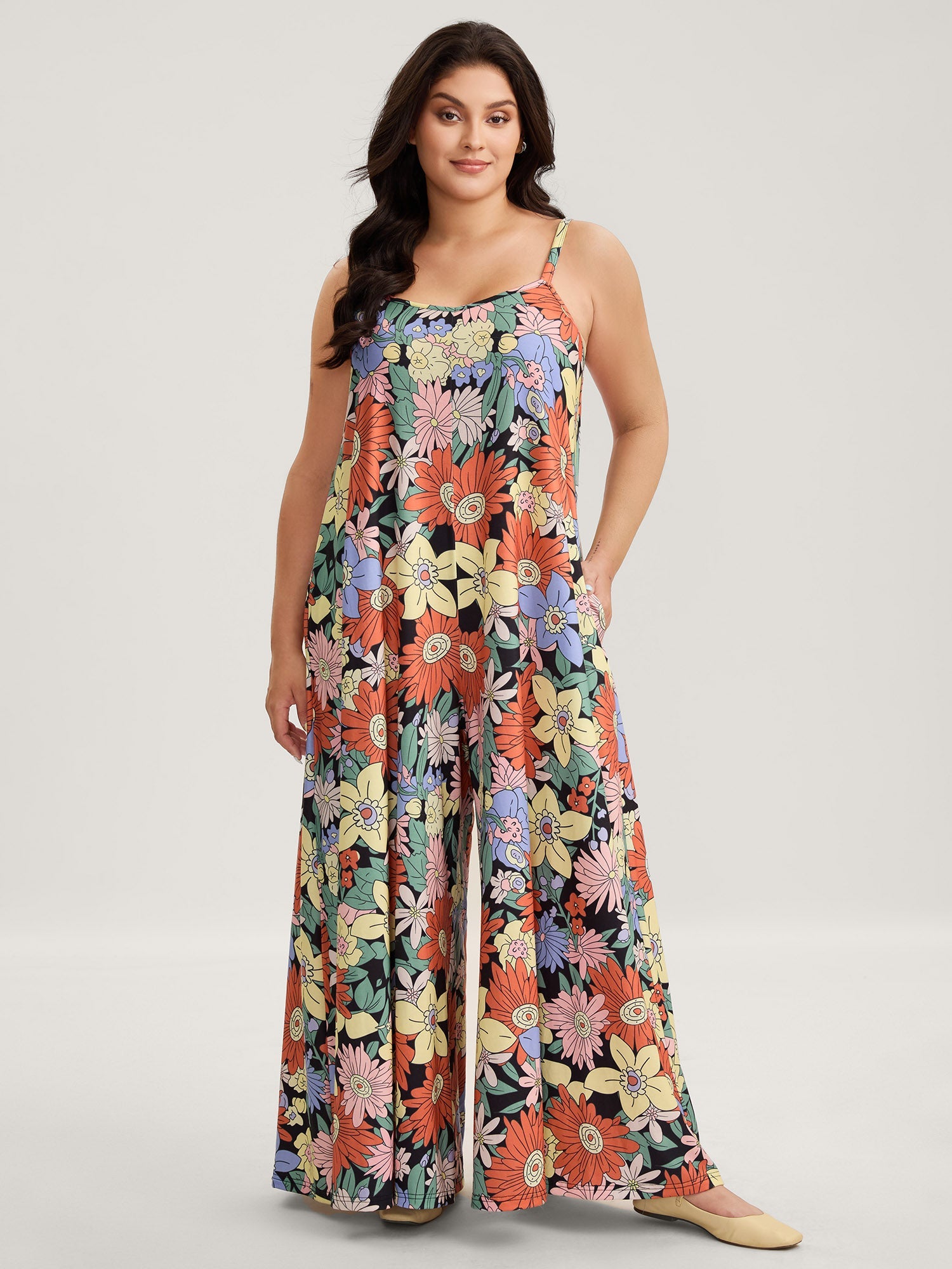 Vivid Groove Stretchy Adjustable Jumpsuit