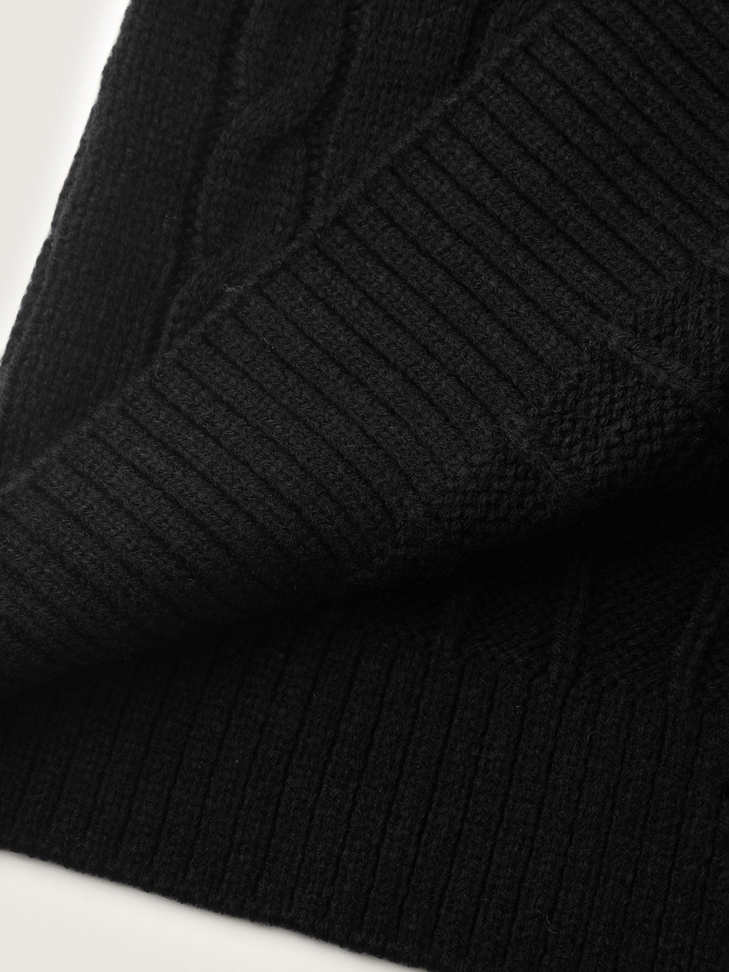 Cable Zipper Sleeveless Knit Cardigan