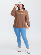 Happy Otter Embroidered Sweatshirt