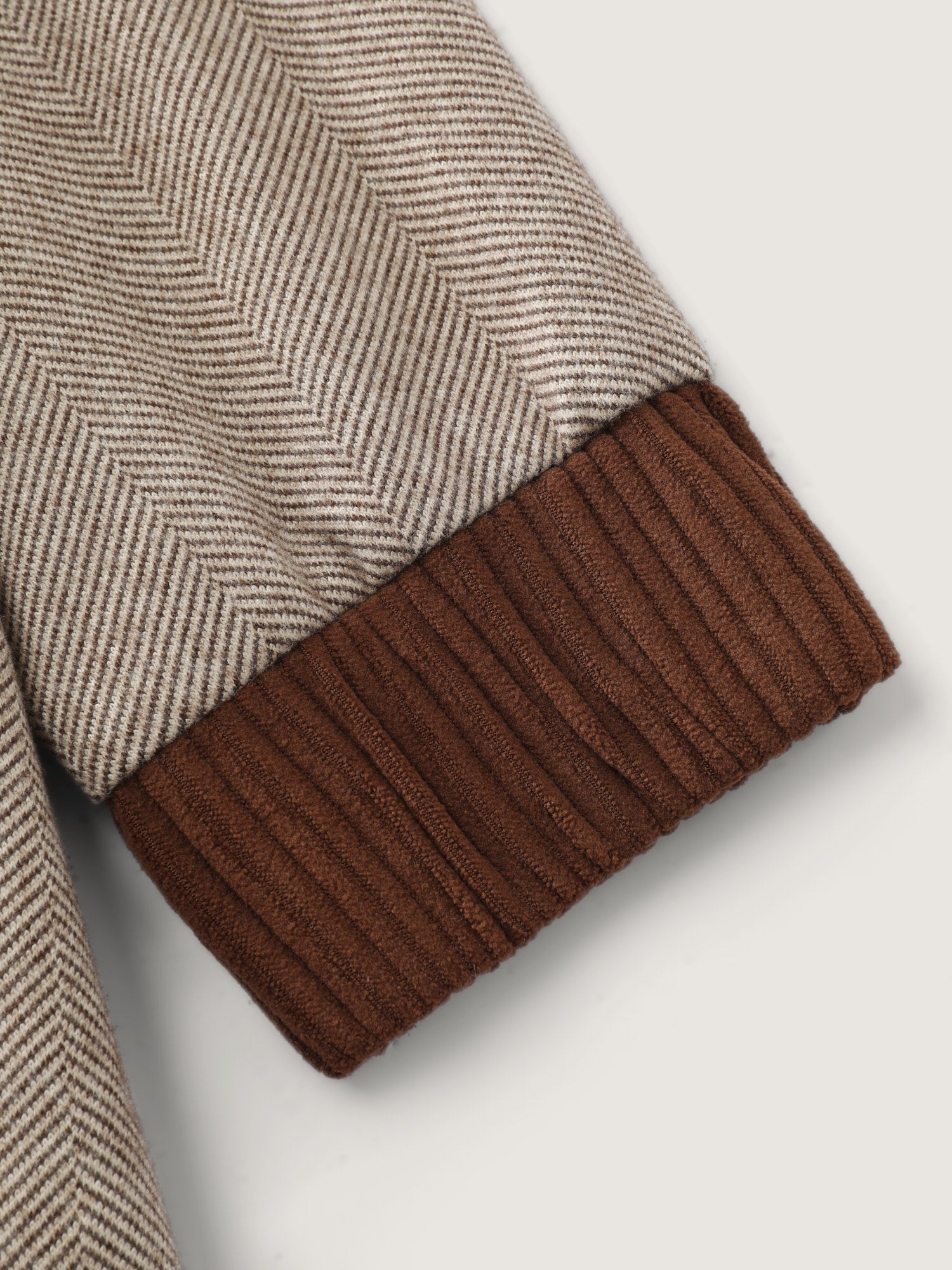 Spliced Color Contrast Pockets Zipper Jacket