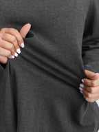 Textured Stretchy Cut-Out Neckline T-Shirt