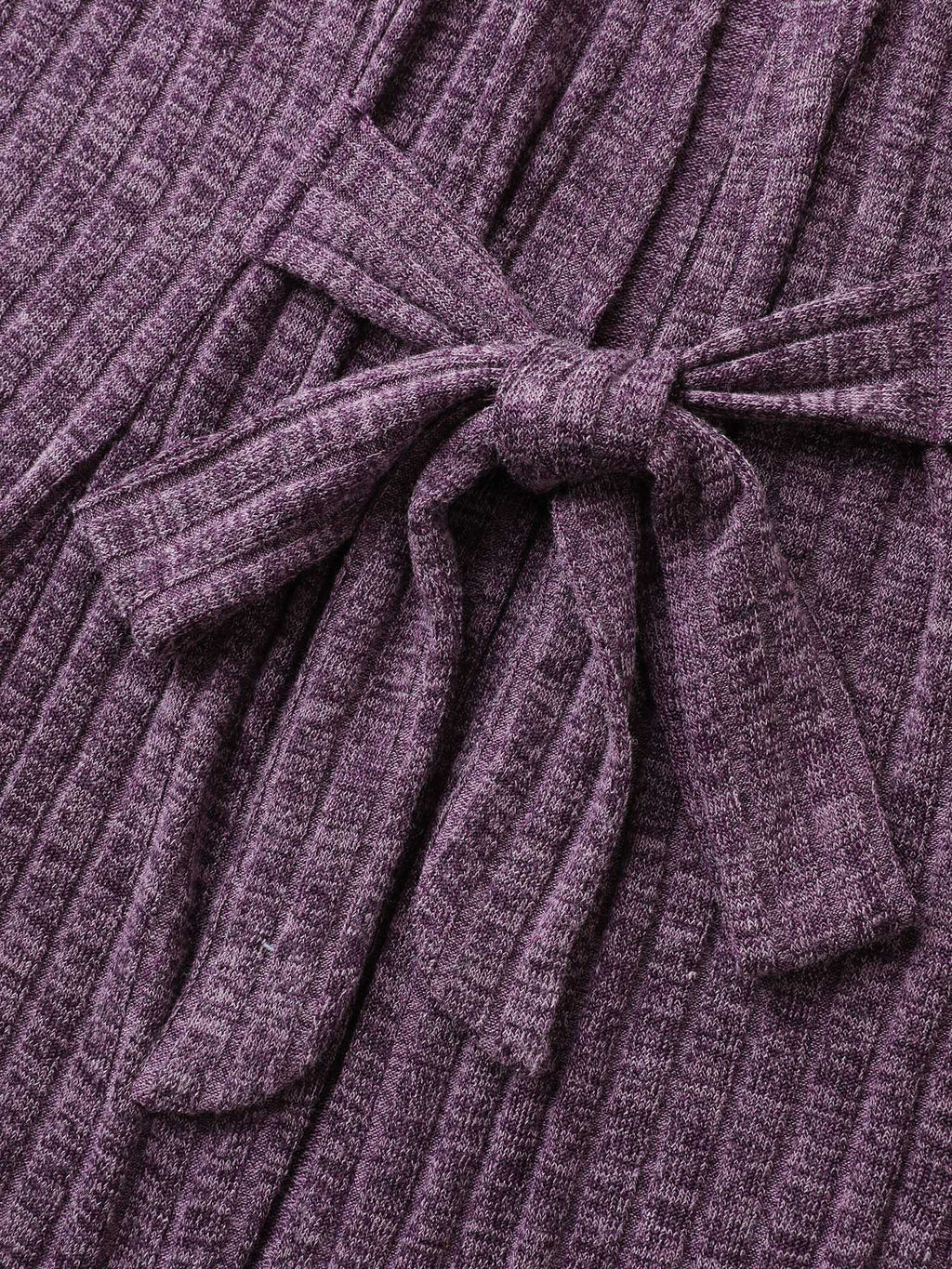 Heather Ribbed Supersoft Front-Tie Jacket