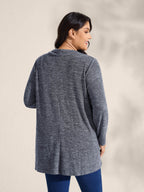 Stretchy Textured Button Detail Jacket