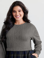 Layered Plaid Pockets Midi Dress