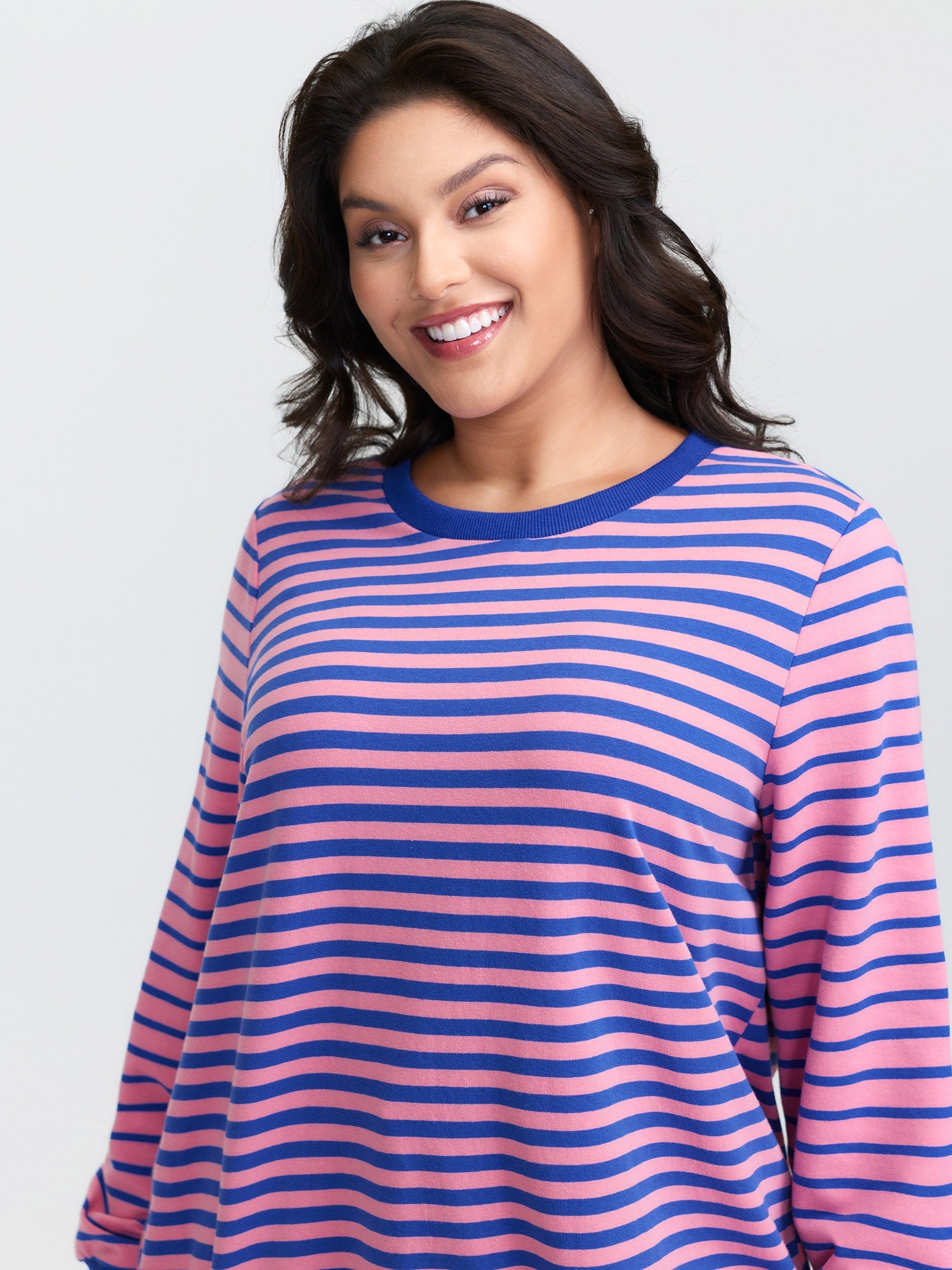 Pure Cotton Multicolor Stripe Sweatshirt