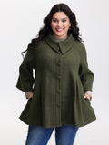 Flared Sleeve A-Line Button Jacket