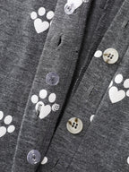 Paw Print Button Lounge Onesie