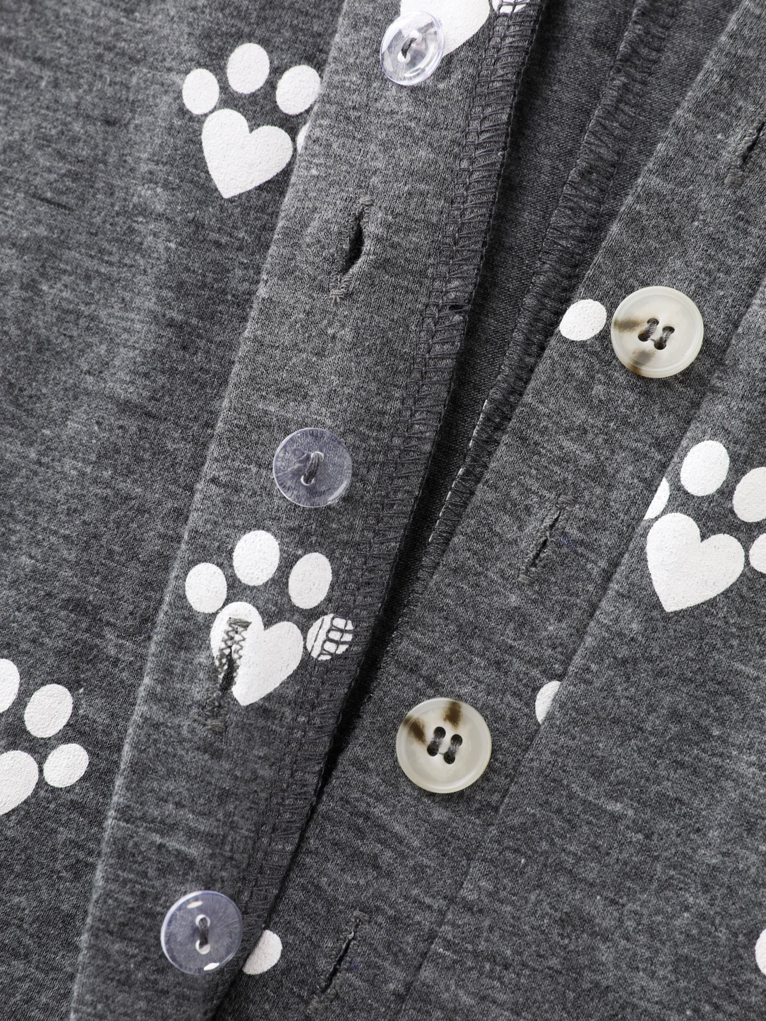 Paw Print Button Lounge Onesie