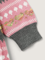 Fair-Isle Pattern Jacquard Knit Cardigan