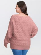 Braided Texture Dolman Sleeve Pullover