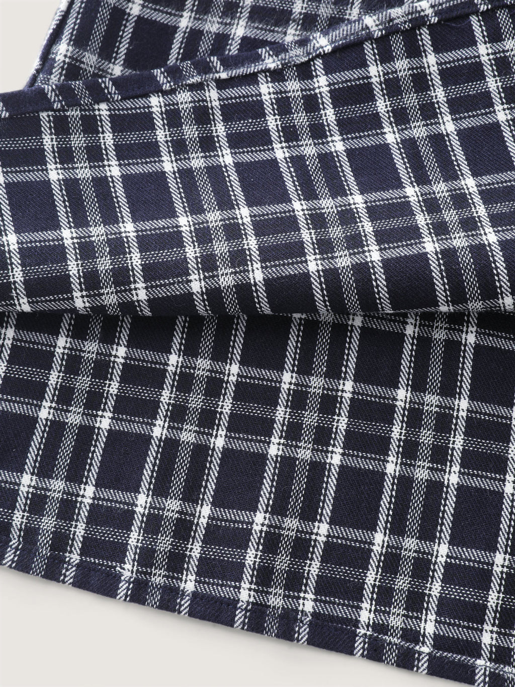 Plaid Pattern Button-Down Blouse