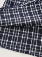 Plaid Pattern Button-Down Blouse