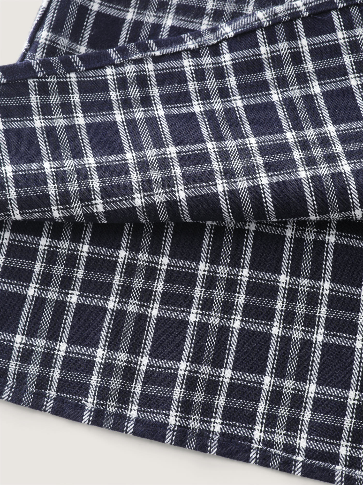 Plaid Pattern Button-Down Blouse