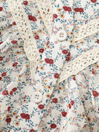 Lace Trim Ruffled Lettuce Edge Blouse