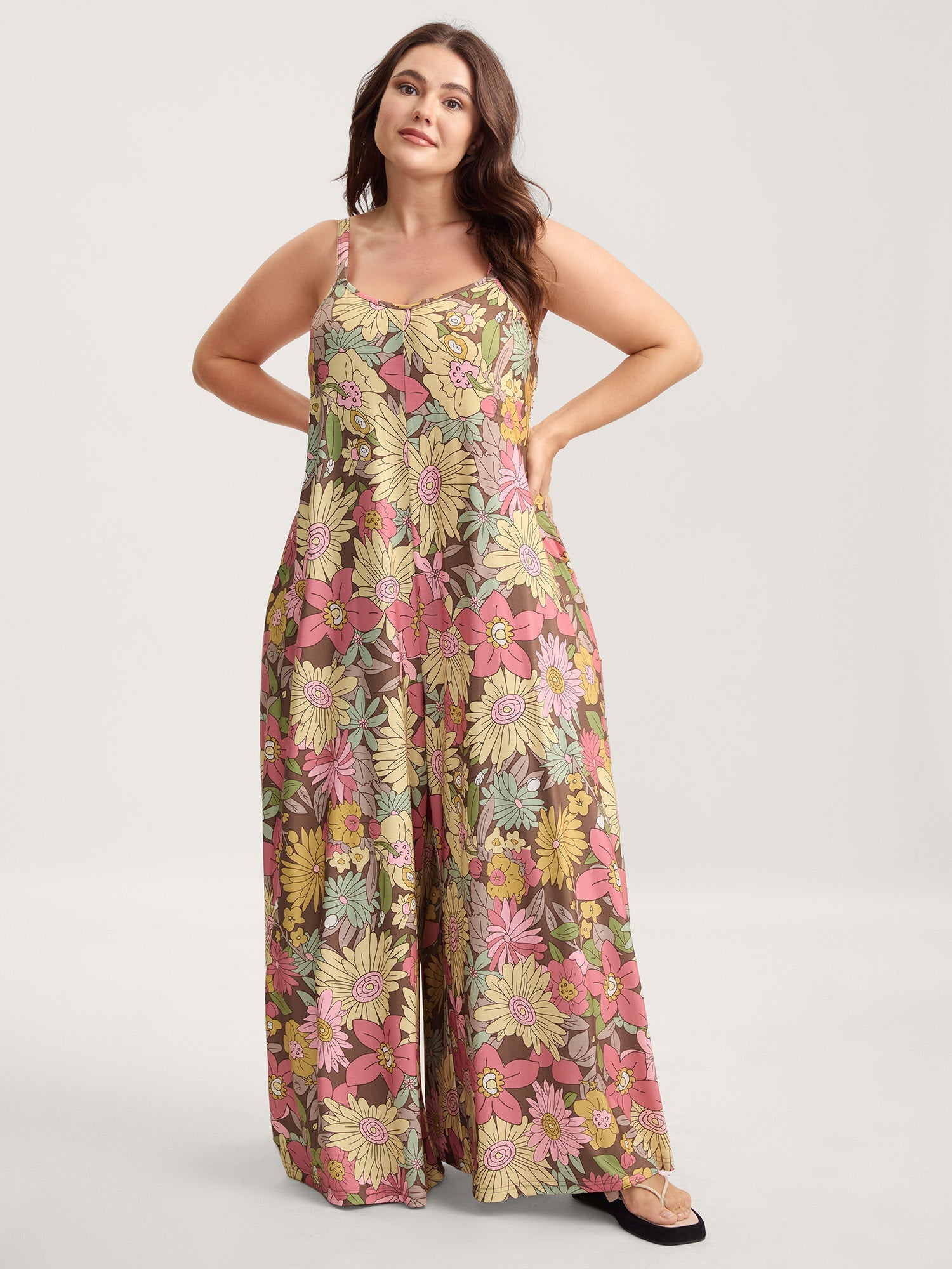 Vivid Groove Stretchy Adjustable Jumpsuit