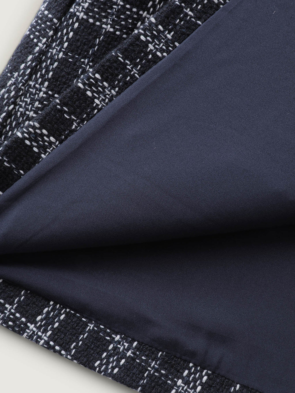 Tweed Pockets Belted Button Coat