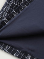 Tweed Pockets Belted Button Coat