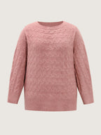 Braided Texture Dolman Sleeve Pullover