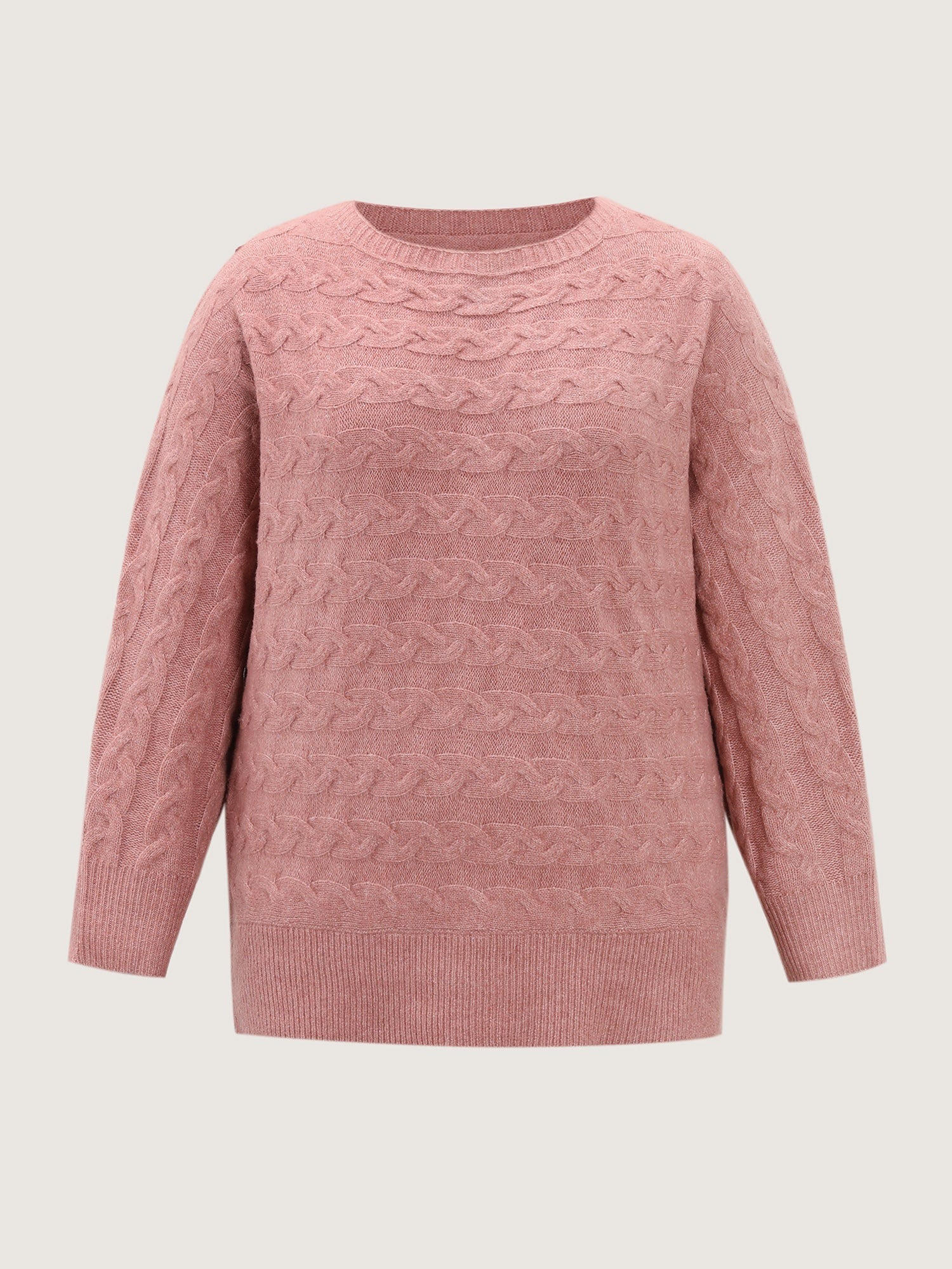 Braided Texture Dolman Sleeve Pullover