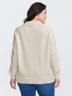 2 In 1 Shirt Collar Relaxed Fit Pullover