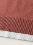 Supersoft 2-in-1 Polo Collar Color Contrast Pullover