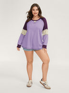 Color Contrast Waffle Knit T-Shirt