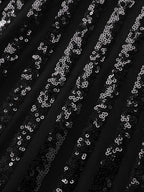 Shimmery Sequin V-Neck Midi Dress