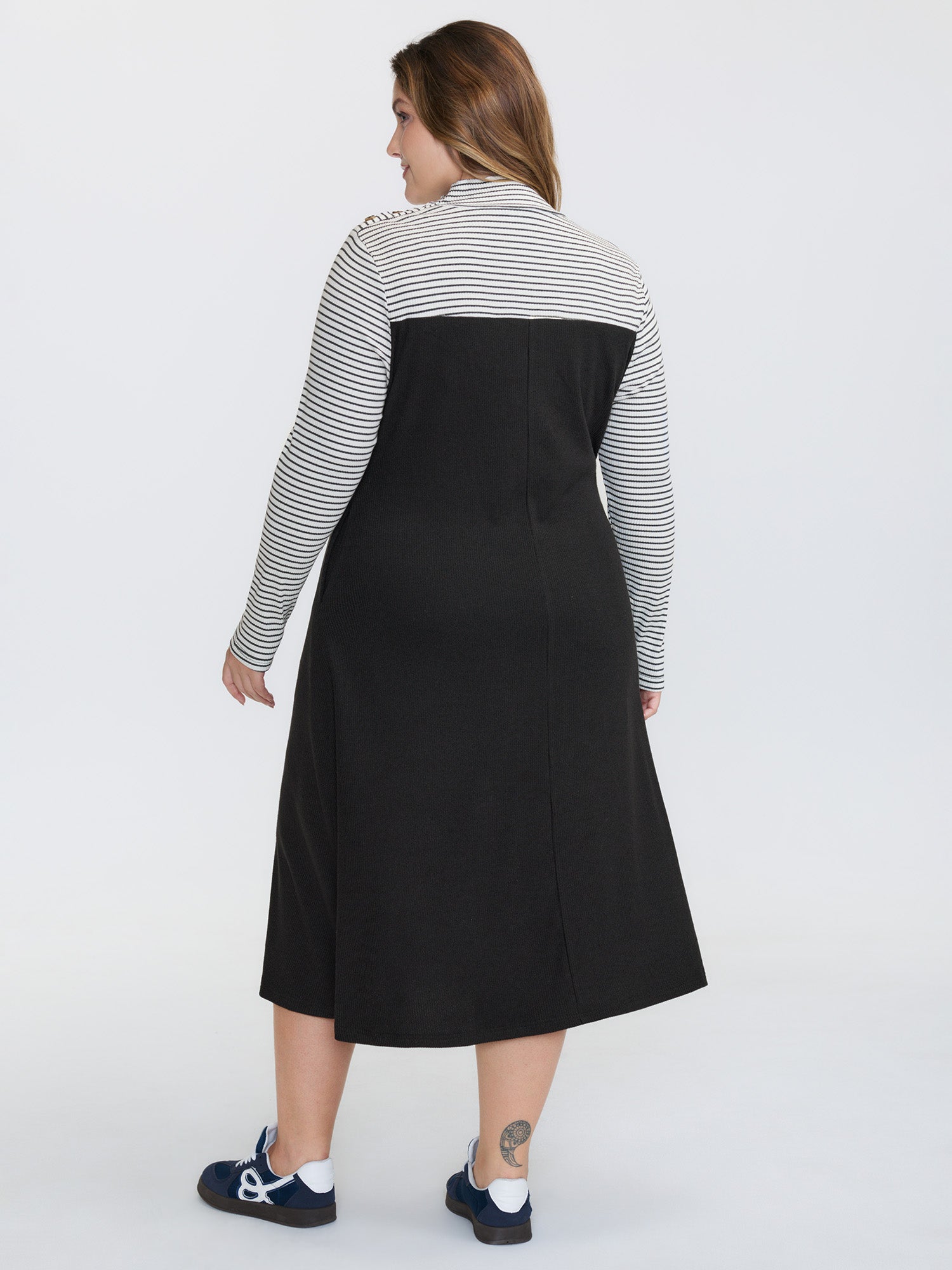 Layered Keep it Casual Stripe Midi Dress