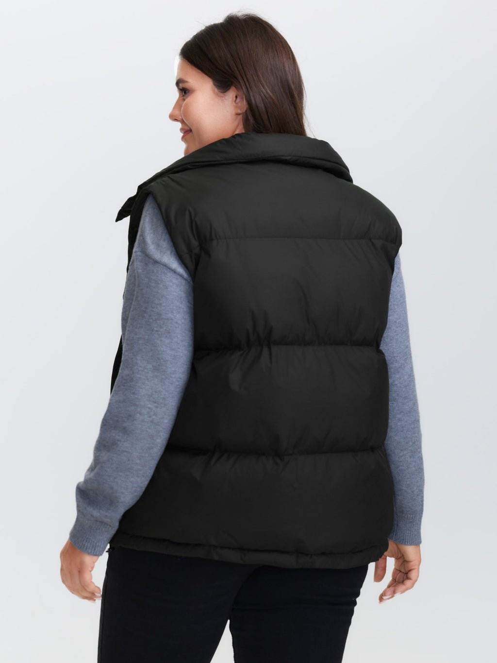 Puffer Zipper Front Quilted Vest