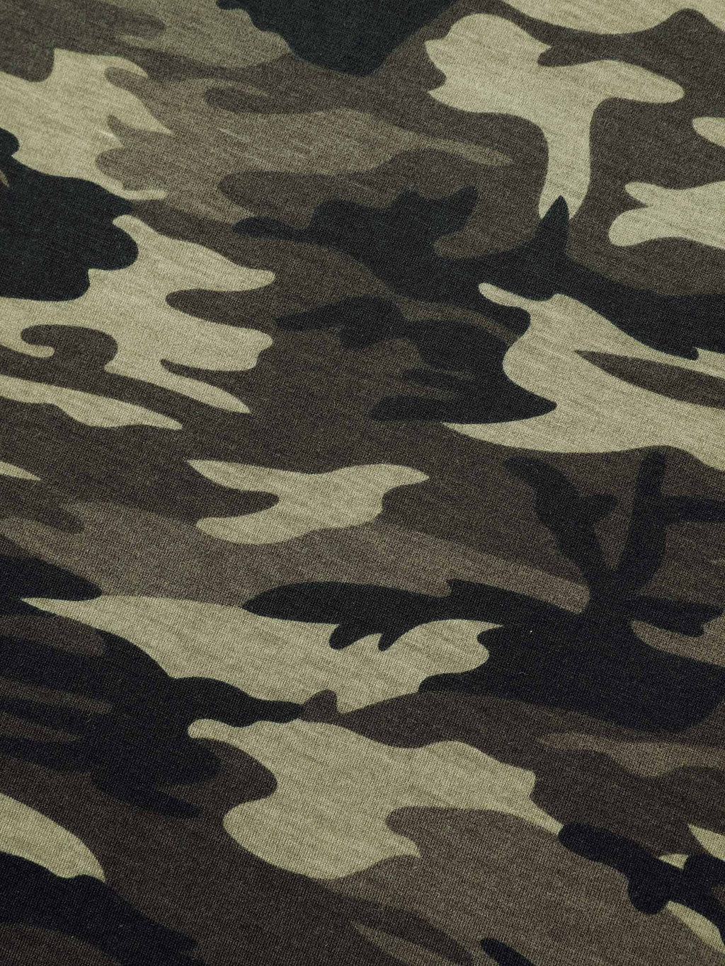 Camouflage Print Raglan Sleeve T-Shirt