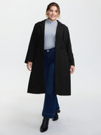 Notched Collar Cinched Waist Coat