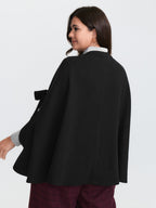 Bowknot Cape Style Split Coat
