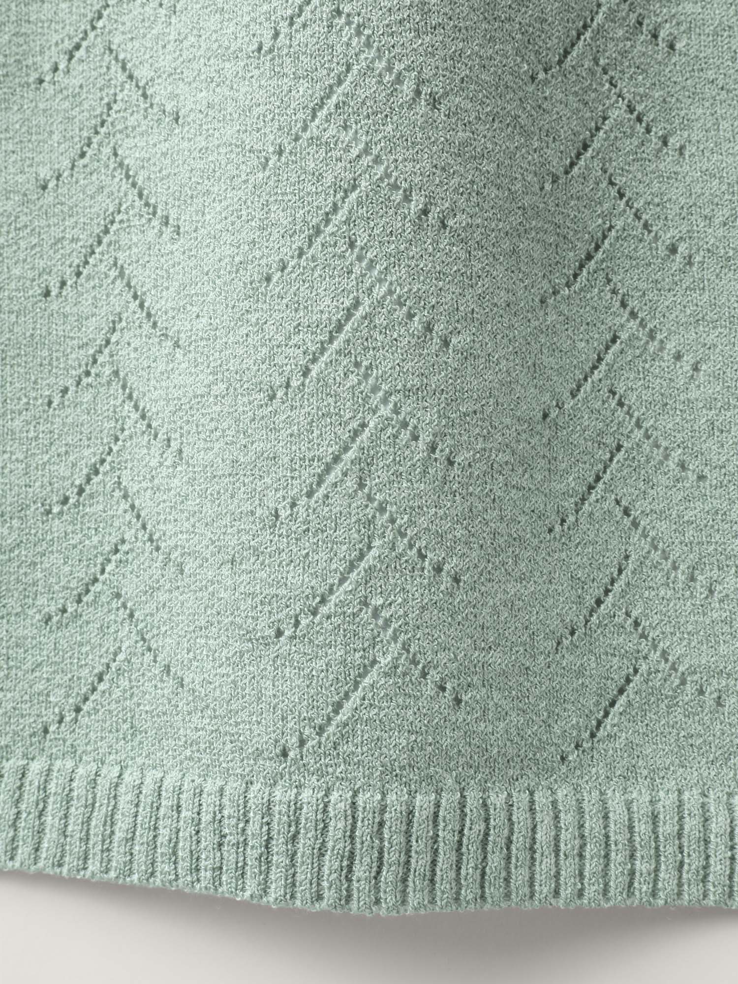 Texture V Neck Lightweight Pullover