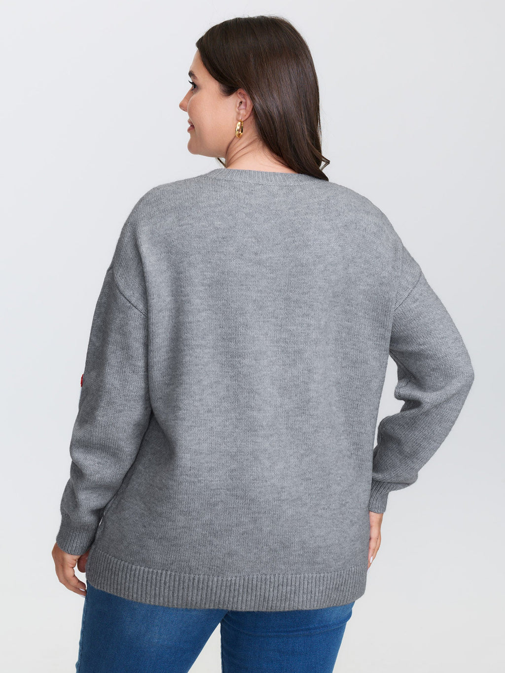 Chicken Embroidered Crew Neck Pullover