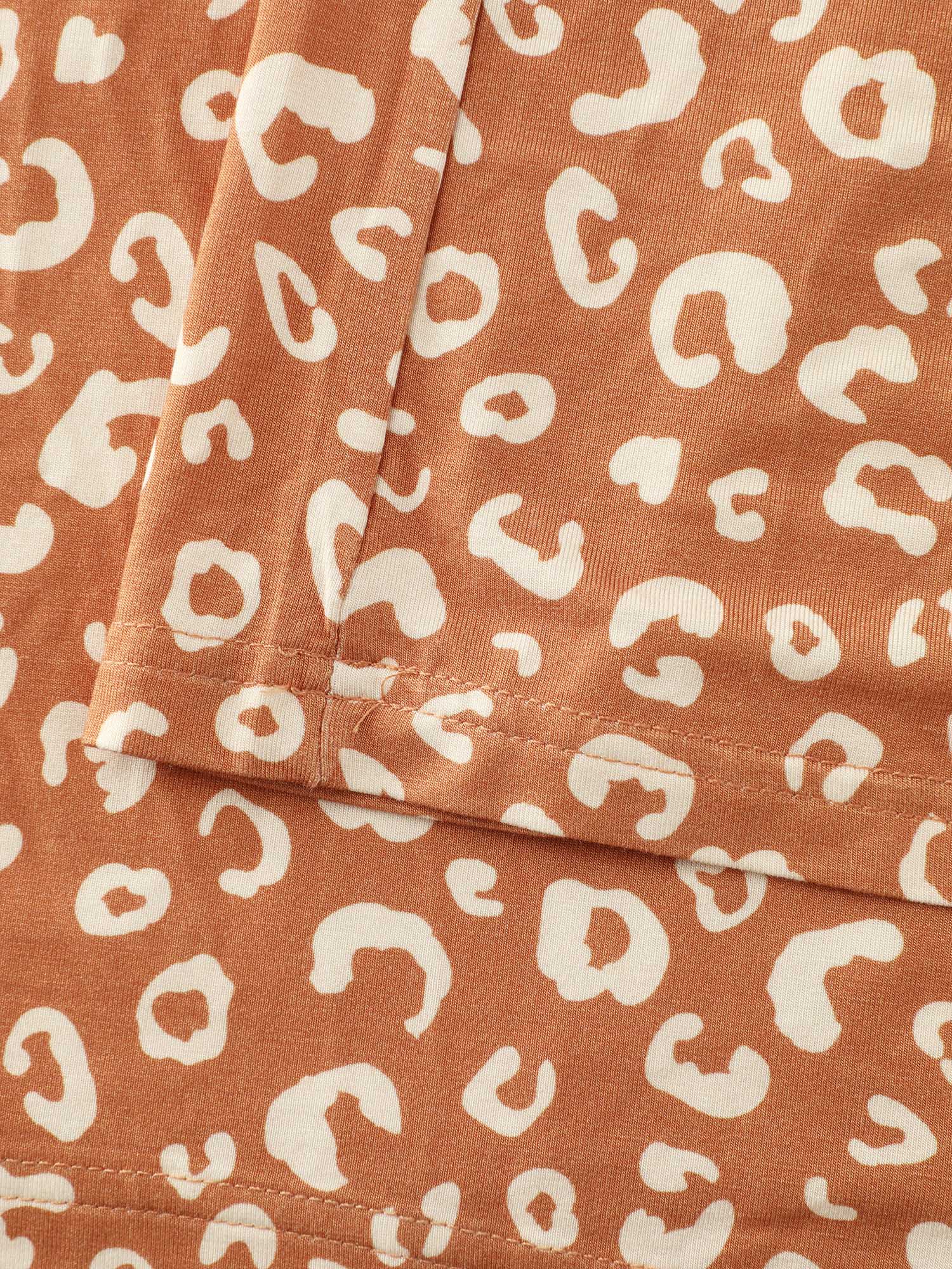 Leopard Print Sleeveless Button Front Lounge jumpsuit