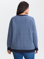 Supersoft Geometric Textured Super Stretchy Pullover