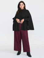Bowknot Cape Style Split Coat