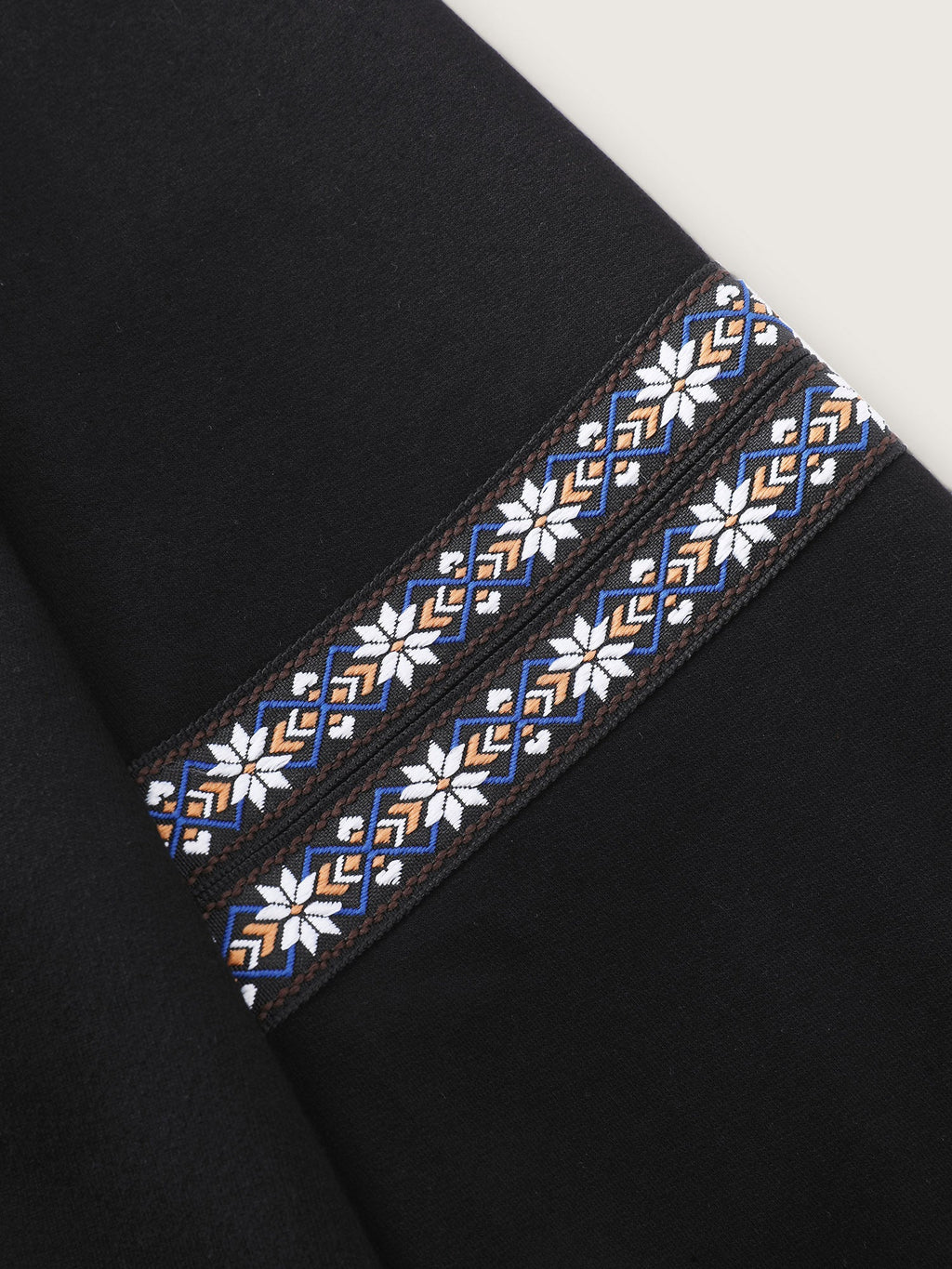 Pure Cotton Stretchy Boho Detail Hoodie