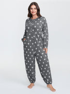 Paw Print Button Lounge Onesie