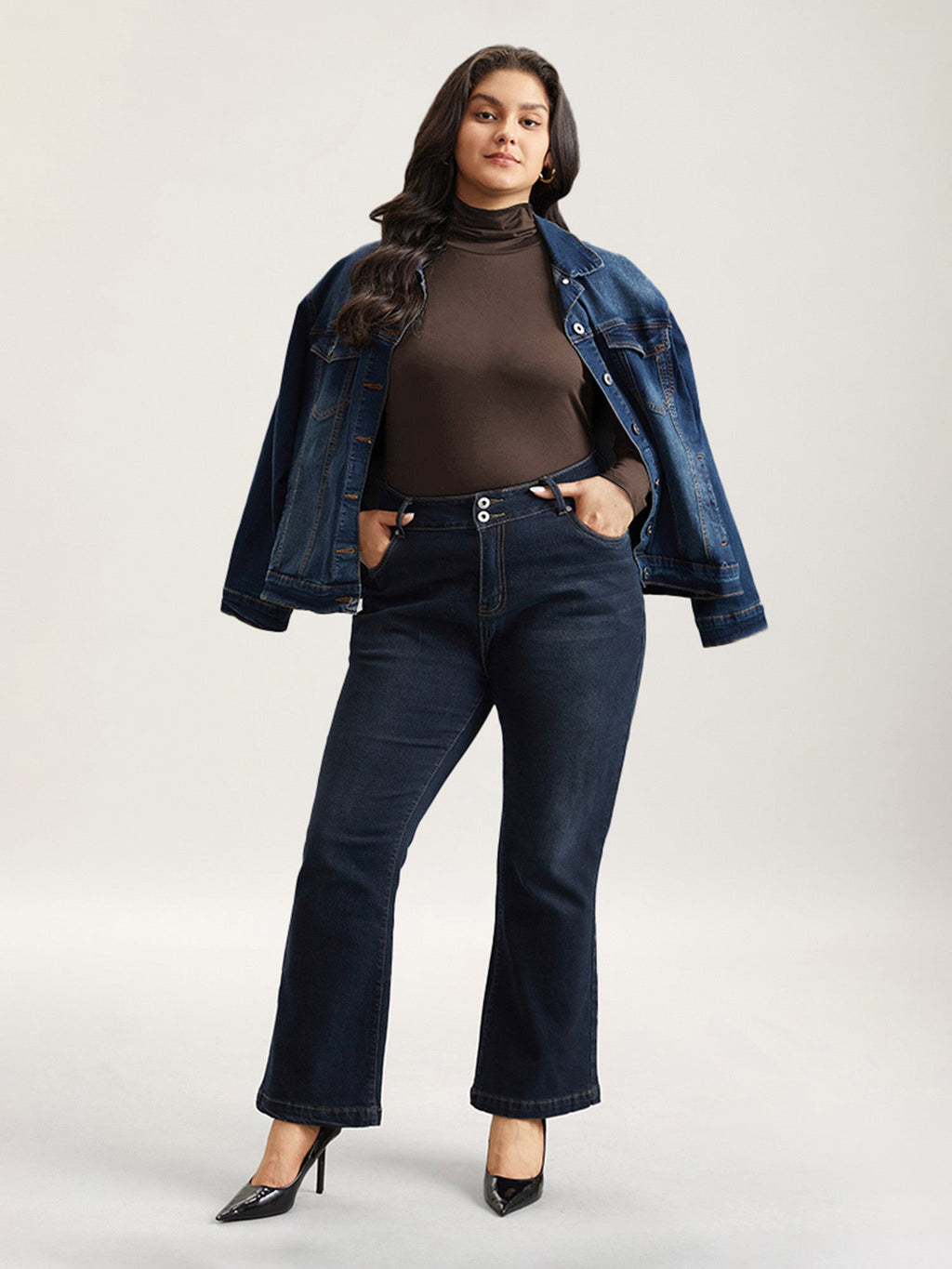 Supersoft Essentials Solid Funnel Neck Knit T-shirt