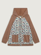 Floral Print Color Contrast Jacket