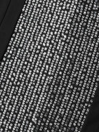 Sequin Patchwork Elastic Waist Midi Dress