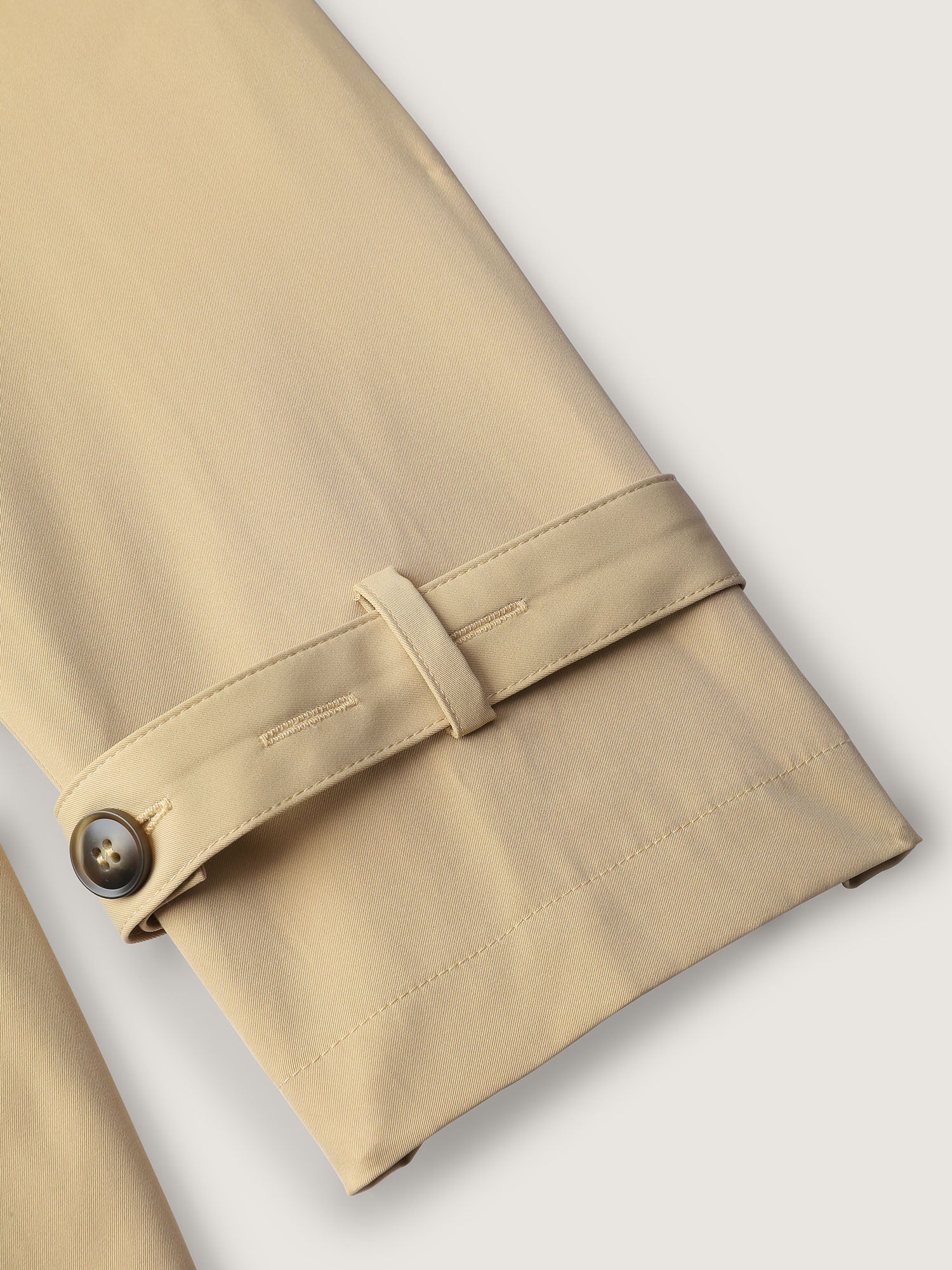 Adjustable Tab Sleeve Lined Trench Coat