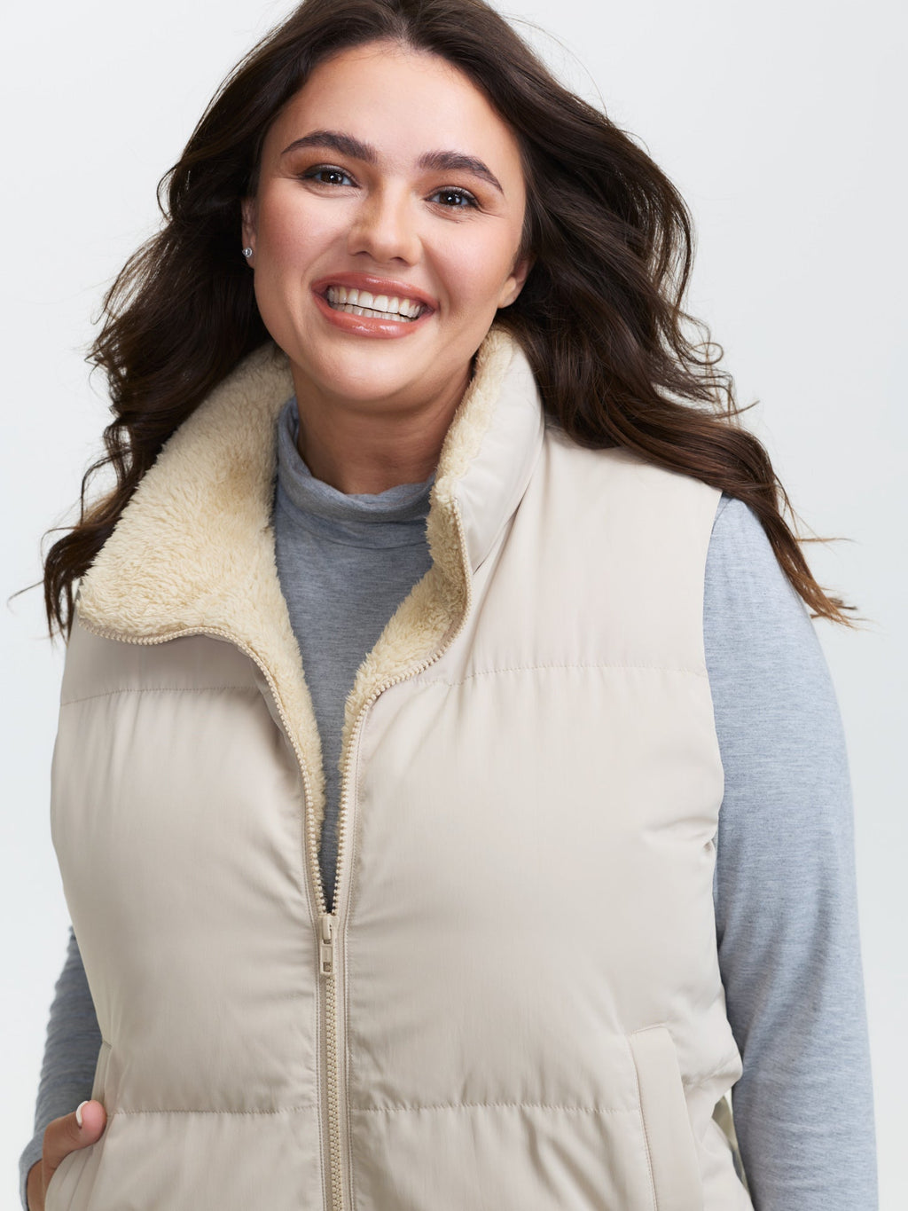 Puffer Zipper Quilted Vest