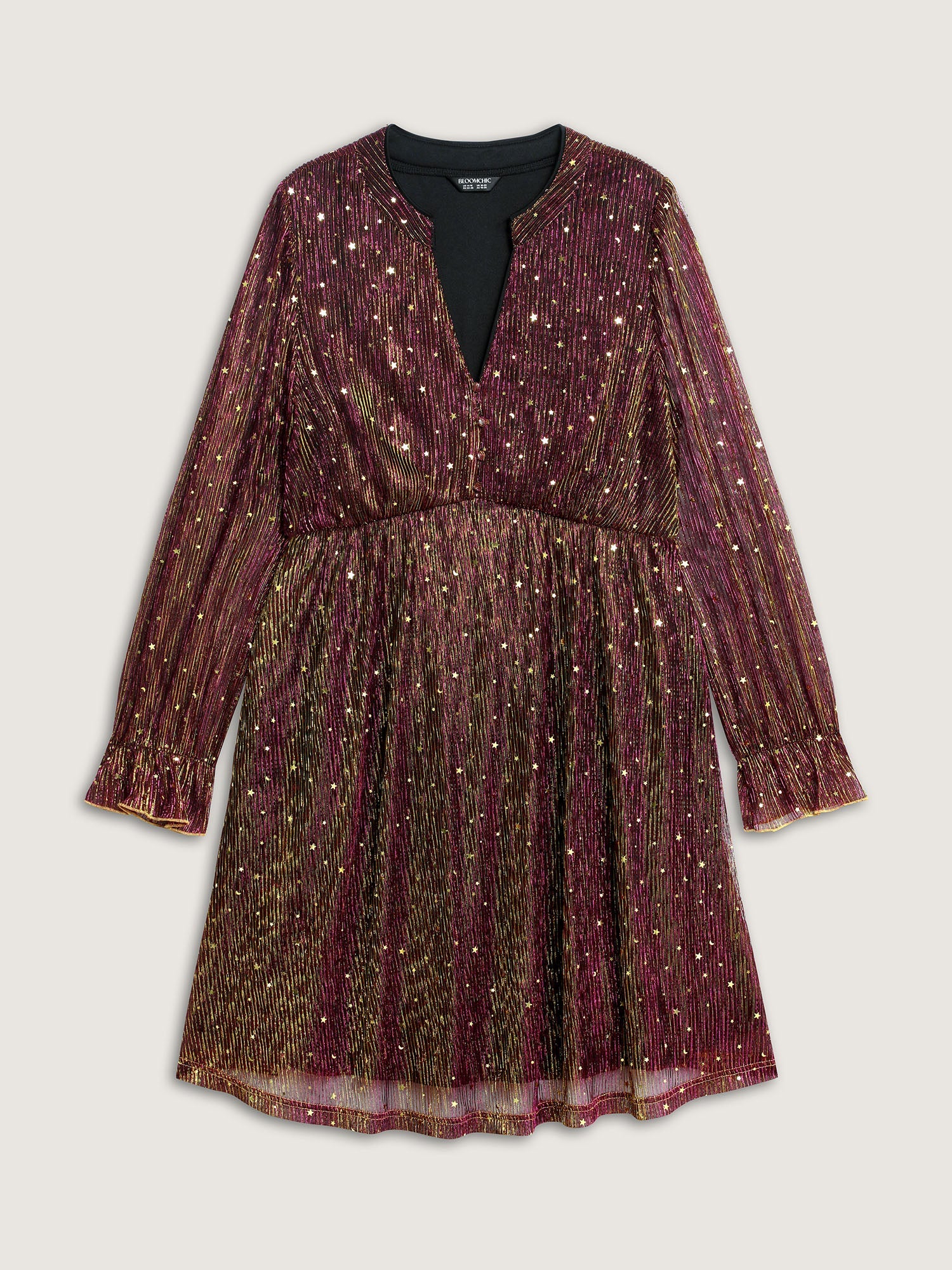 Starry Moon Sequin Button Mini Dress