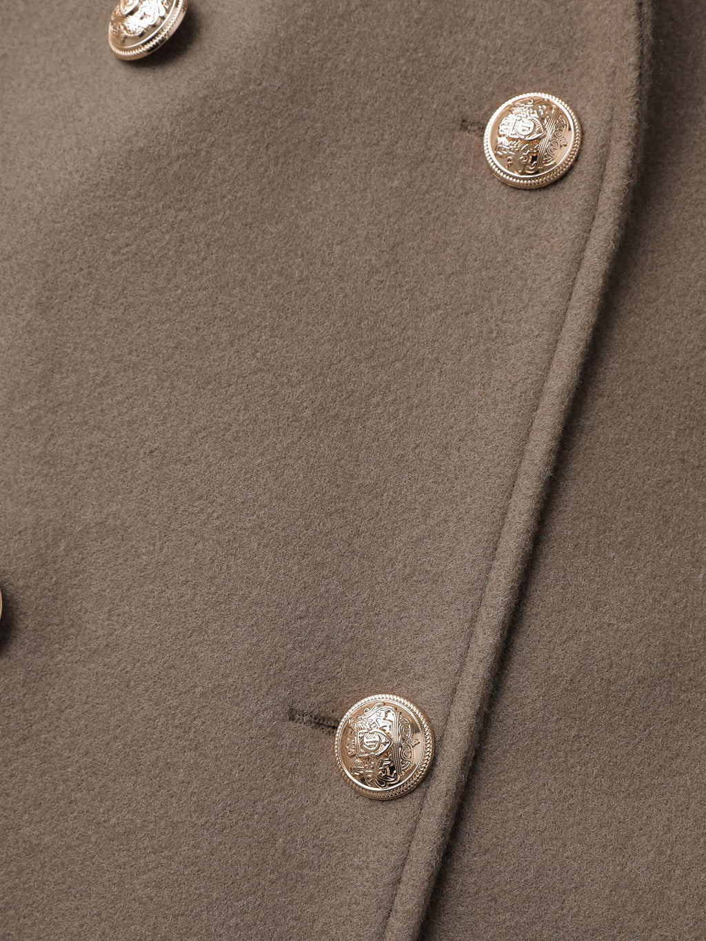 Double-Breasted Pockets Notched Lapels Coat