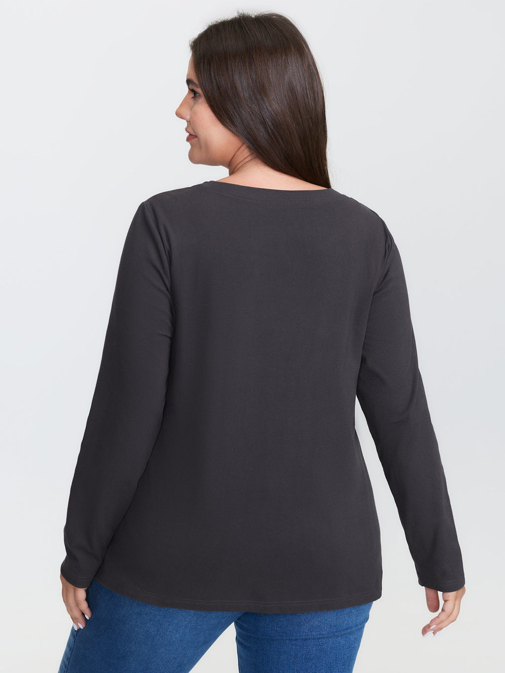 Floral Paws Embroidered Curvy Hem T-Shirt