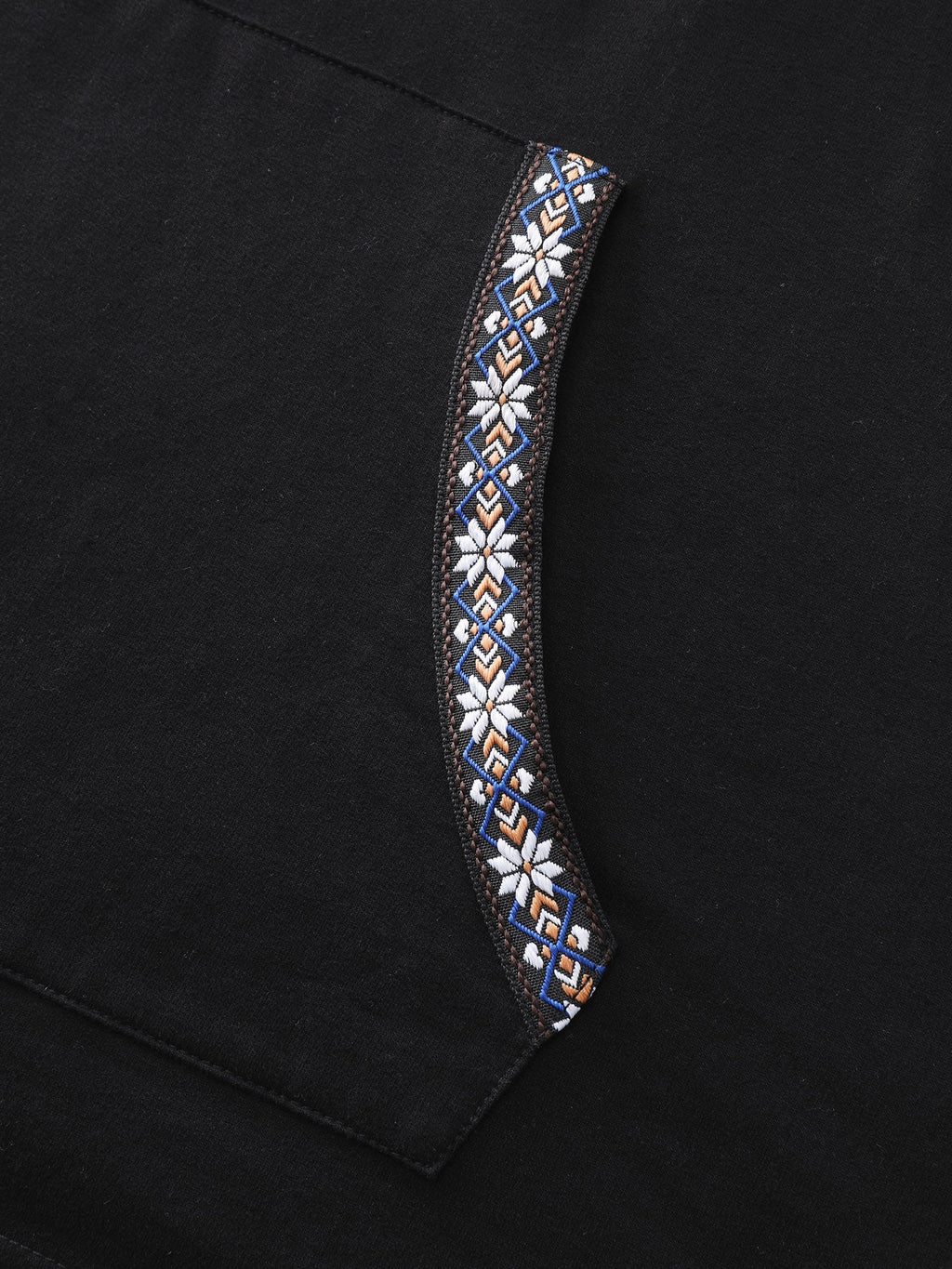 Pure Cotton Stretchy Boho Detail Hoodie